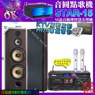 【音圓】STAR-15+AudioKing HS-9503+FNSD SP-903N+MIPRPO MR-198(卡拉OK組合/音響設備)