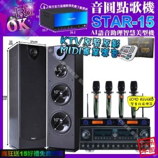 【音圓】STAR-15+FNSD FN-818NR+Pianor PA-983+YAKO AD-100X2(卡拉OK組合/音響設備)