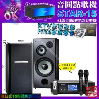 【音圓】STAR-15+ENSING Pro3 數位 含無線麥克風2支+TDF M-103(卡拉OK組合/音響設備)