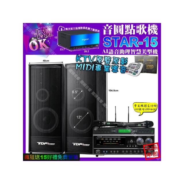 【音圓】卡拉OK組合(STAR-15+NaGaSaKi DSP-X1BT+TDF K-124+JCT J-9953/音響設備)
