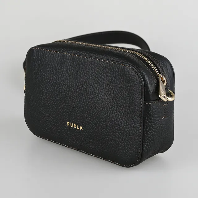 【FURLA 芙拉】FURLA Primula拉鍊斜背雙面包(迷你/黑)