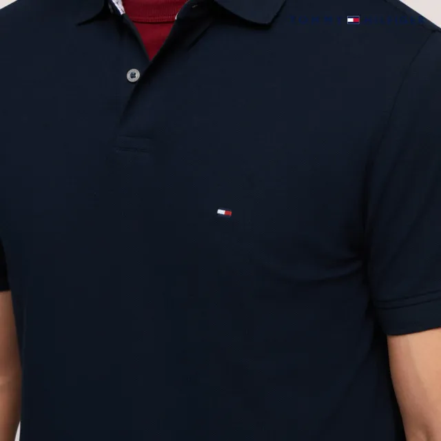 【TOMMY HILFIGER】官方旗艦館 彈力標準版型 Polo 衫_藍色
