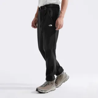 【The North Face 官方旗艦】北面男款黑色DWR防潑水附腰帶戶外徒步長褲｜89ZVJK3
