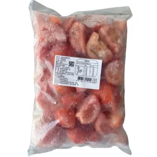 【幸美生技】台灣IQF速凍蔬果-台灣冷凍牛番茄塊4kg/包(加贈原裝進口冷凍菠菜1kg x1包)