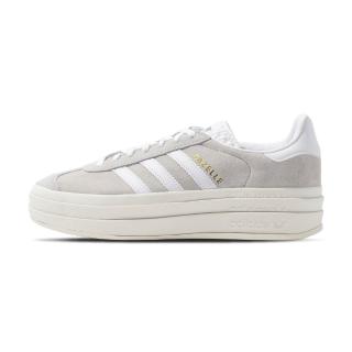 【adidas 愛迪達】Gazelle Bold W 女鞋 灰白色 運動 經典 復古 三葉草 厚底 麂皮 休閒鞋 HQ6893