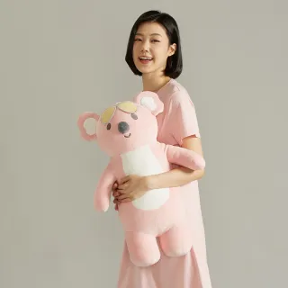 【YVONNE 以旺傢飾】無尾熊長型抱枕(天竺葵粉)
