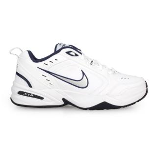 【NIKE 耐吉】AIR MONARCH IV 男復古休閒運動鞋-老爹鞋 經典 皮革 白丈青銀(415445102)