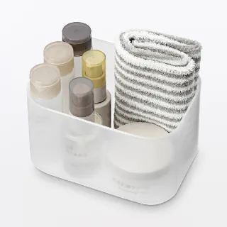 【MUJI 無印良品】含有再生聚丙烯化妝盒1/2橫型 約150x110x86mm
