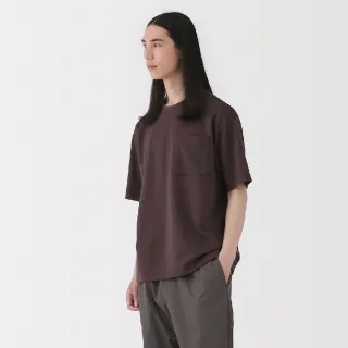 【MUJI 無印良品】男涼感寬版短袖T恤(白色/淺灰/灰白/黑色/淺藍/深紫/灰棕)