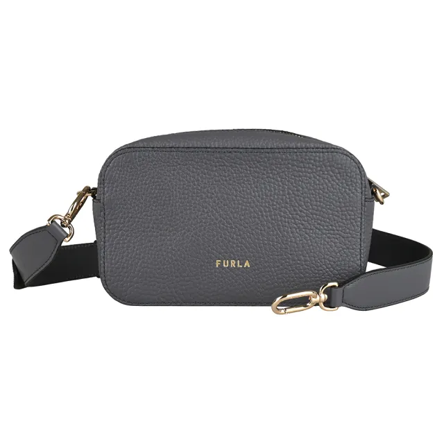 【FURLA 芙拉】FURLA Primula拉鍊斜背雙面包(迷你/灰)