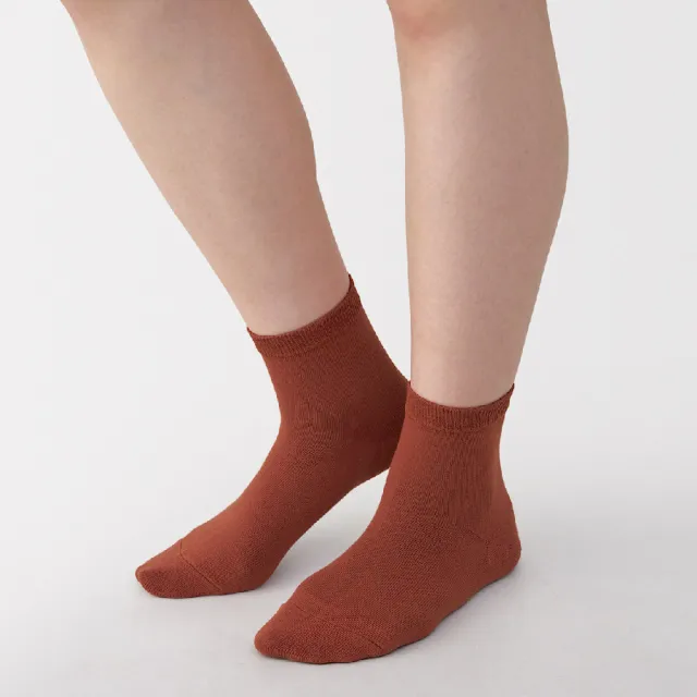 【MUJI 無印良品】女足口柔軟舒適直角短襪(共11色)