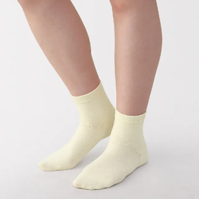 【MUJI 無印良品】女足口柔軟舒適直角短襪(共11色)