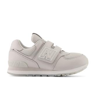 【NEW BALANCE】574系列 無鞋帶 運動鞋 童鞋 小朋友 兒童 淺灰 魔鬼氈(PV574GS)
