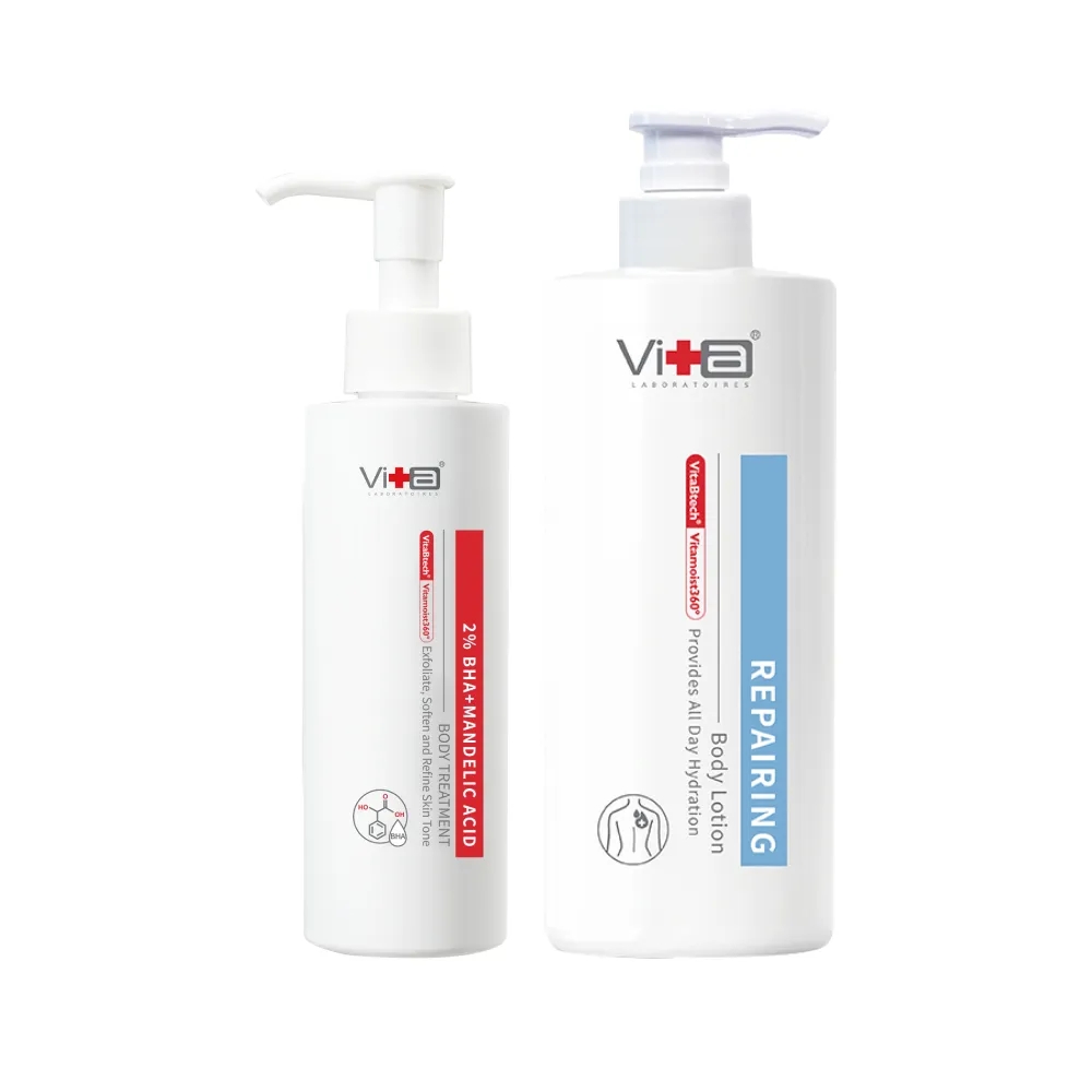 【Swissvita 薇佳】拒乾修復乳液+2%水楊酸蜜花酸晶身體乳(修護煥膚 身體乳組)