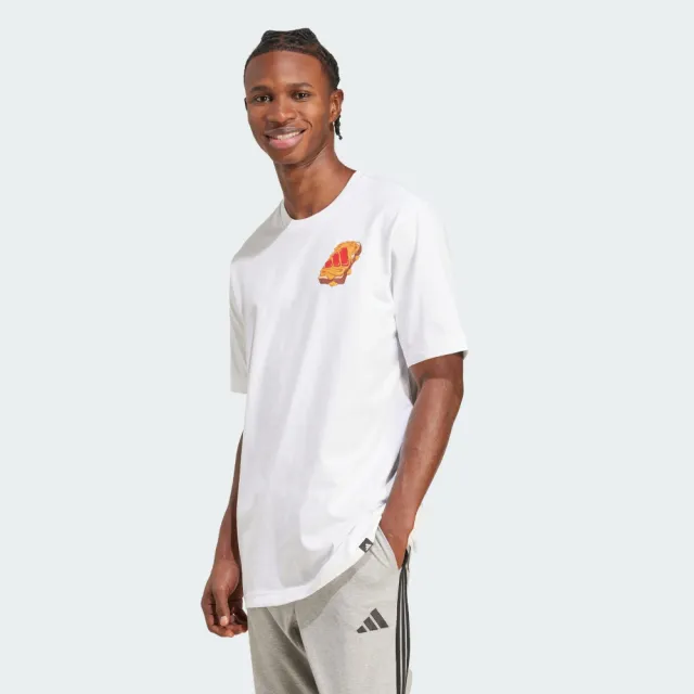【adidas 愛迪達】短袖上衣 男 訓練 慢跑 亞規 M PB&J T 白 JW4344