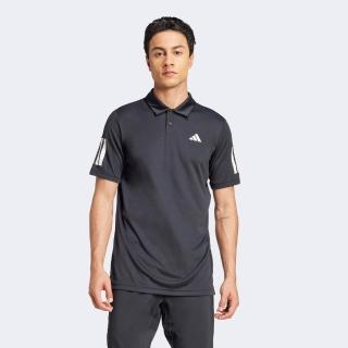 【adidas 愛迪達】短袖上衣 男 POLO衫 吸濕排汗 亞規 CLUB 3STR POLO 黑 JG0985