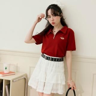 【OB 嚴選】半拉鍊POLO領短袖上衣 《AB20582》