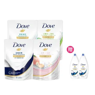 【Dove 多芬】滋養/go fresh系列柔膚沐浴乳補充包580gx12入/箱(滋養柔嫩/舒敏溫和/清爽水嫩/桃悅水透)