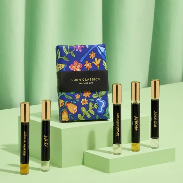 【LUSH 嵐舒】經典香水禮盒 - 10ml香水5入(Karma 和諧心靈/Dirty/玫瑰果醬/花漾美人/香草甜心)