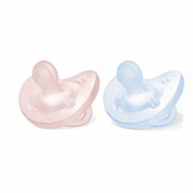 【Chicco 官方直營】舒適哺乳-矽膠拇指型安撫奶嘴-多色(0m+)