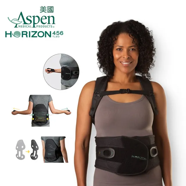 【Aspen 耶思本】又強美國ASPEN HORIZON 456 TLSO矯型高背架(耶思本脊椎裝具未滅菌)