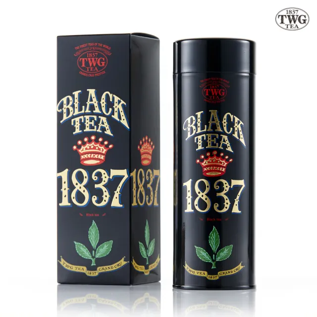 【TWG Tea】1837紅茶茗茶禮物組 1837 Black Tea(100g/罐+計量銀匙+茶糖棒)