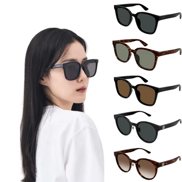 【GUCCI 古馳】中性經典膠框LOGO抗UV太陽眼鏡組合(GG1346SK、GG1339SK 多款任選)