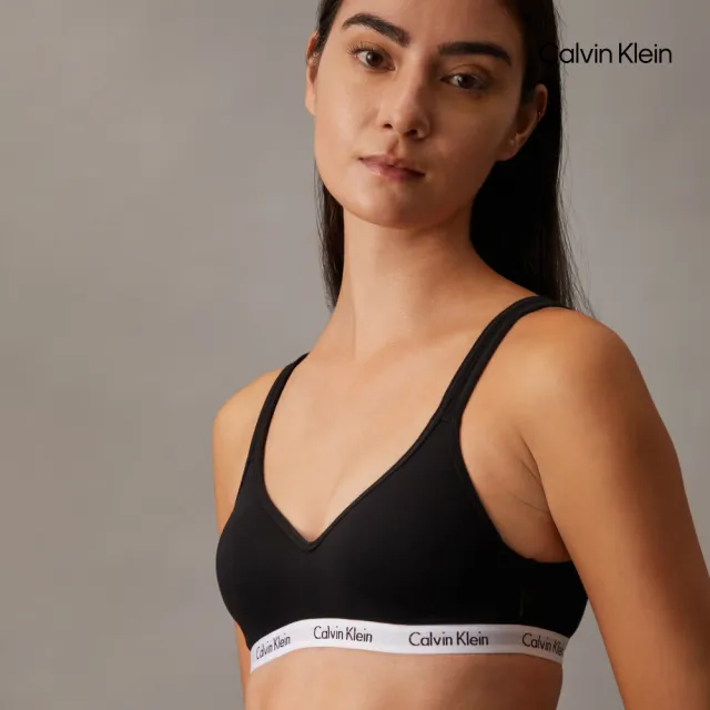 【CALVIN KLEIN】官方旗艦館 CK Carousel 薄墊輕盈胸圍 _黑色