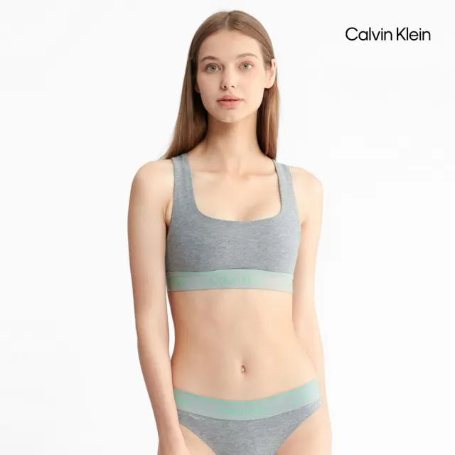 【CALVIN KLEIN】官方旗艦館 CK ATHLETIC 棉質薄墊無鋼圈胸罩_灰色