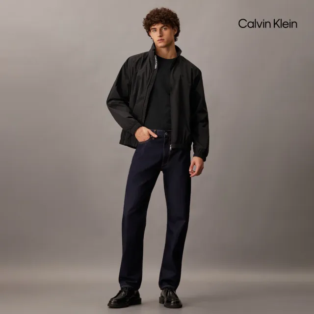 【CALVIN KLEIN】官方旗艦館 CK 平滑棉質字母T恤_黑色