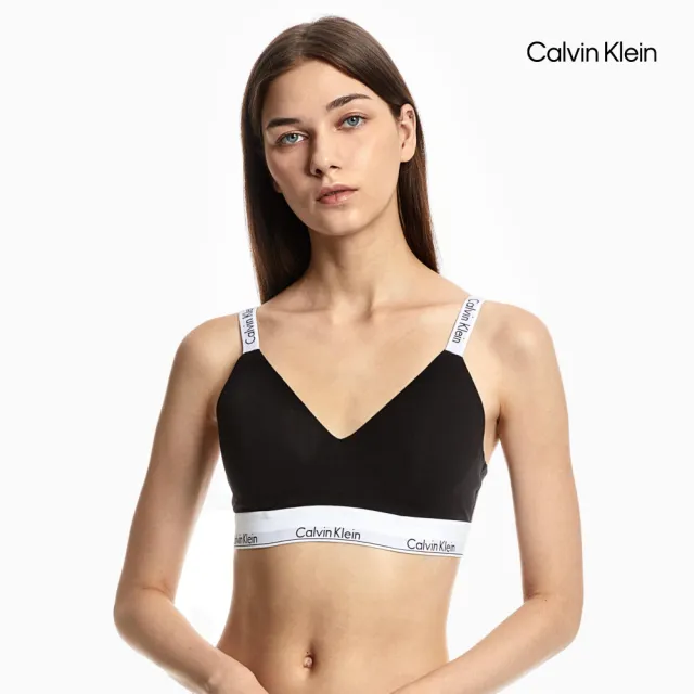 【CALVIN KLEIN】官方旗艦館 CK 現代棉質薄墊無鋼圈胸罩_黑色