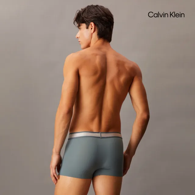 【CALVIN KLEIN】官方旗艦館 CK 同色標誌超細纖維低腰平口內褲_灰色