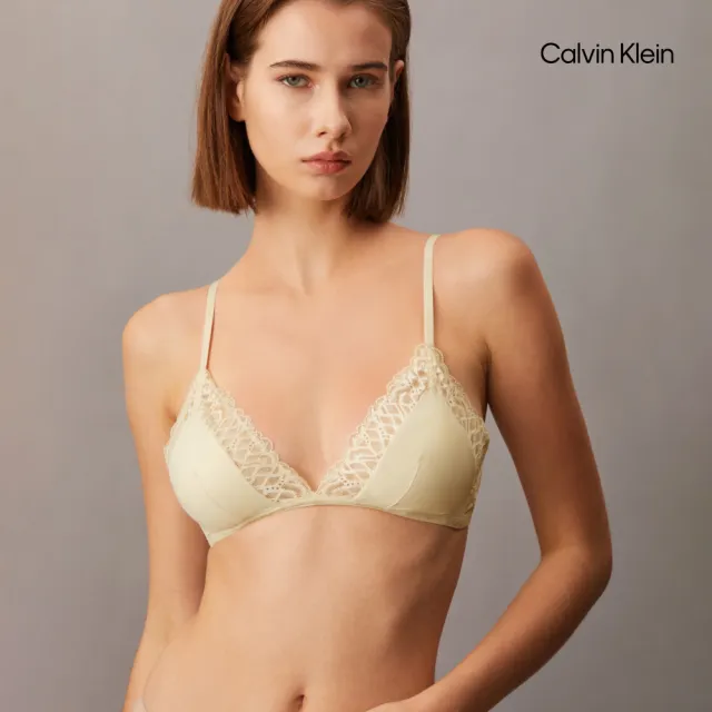 【CALVIN KLEIN】官方旗艦館 CK Adore 蕾絲三角胸圍 _裸色