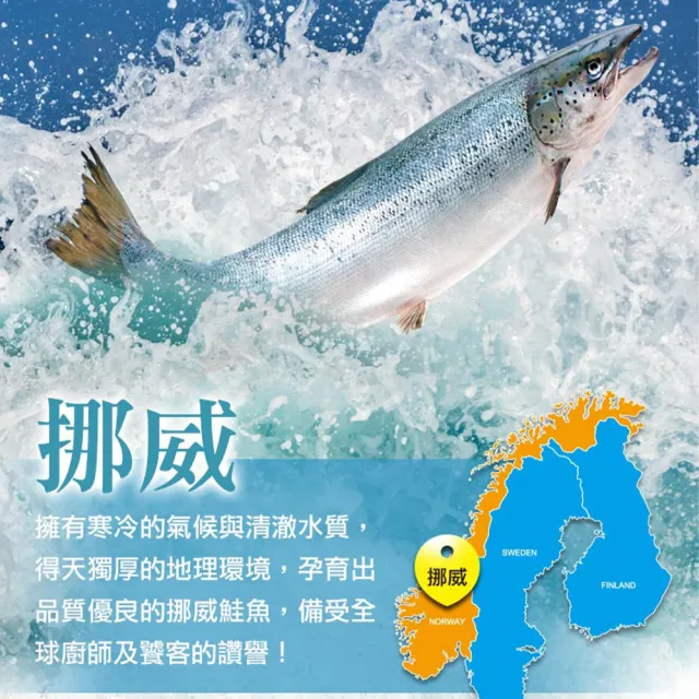 【愛上新鮮】任選999免運 挪威鮮凍鮭魚肚條1包(180g±10%/包 鮭魚腹肉)