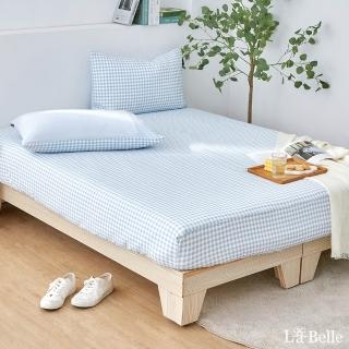 【Great Living 格蕾寢飾】La Belle 藍莓鬆餅 眠綿冰涼感床包枕套組(雙人150X186CM)