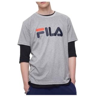 【FILA】經典印刷基本款 圓領純棉 短袖T恤 短T 上衣(美國進口平行輸入)