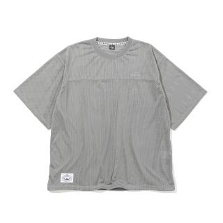 【POLER STUFF】日本限定 POLER MESH BAGGY S/S 寬鬆版網眼短袖上衣(淺灰色)