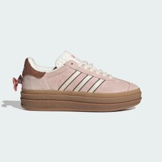 【adidas 愛迪達】Gazelle Bold W 女 運動休閒鞋 迪士尼 瑪麗貓 蝴蝶結 厚底 粉紅 白(JR4244)