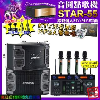 【音圓】STAR-55+FNSD HR-2501N+ENSING EX-250+YAKO AD-100X2(卡拉OK組合/音響設備)