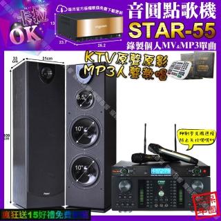 【音圓】STAR-55+FNSD HR-2501N+Pianor PA-983+YAKO AD-300U(卡拉OK組合/音響設備)