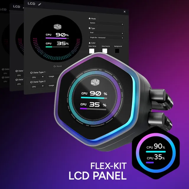 【Cooler Master 酷碼】MasterLiquid 360 Atmos II LCD ARGB 白色(ATMOS II LCD)