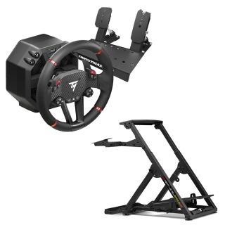 【THRUSTMASTER 圖馬斯特】圖馬斯特T598直驅式方向盤+NLR 2.0賽車架(方向盤+賽車架組合)