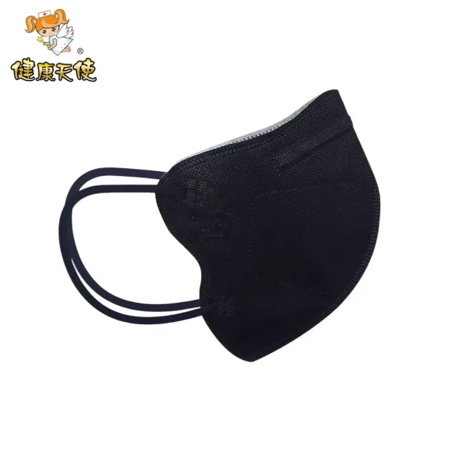 【健康天使】MIT醫用3D立體成人寬耳繩鬆緊帶口罩 黑色(30入/袋)