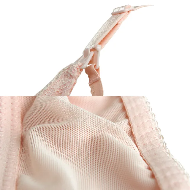 【Gennies 奇妮】哺乳內衣 浪漫蕾絲軟鋼圈內衣 歐歐咪妮(水晶紫)