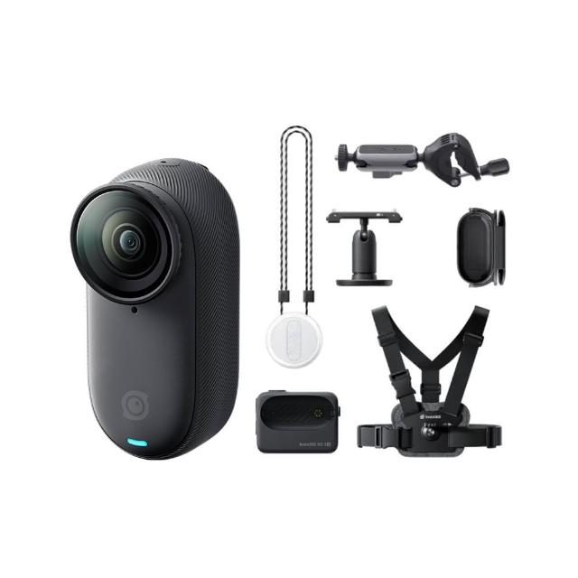 【Insta360】GO 3S 拇指防抖相機 128G 星耀黑 騎行套餐(東城代理商公司貨)