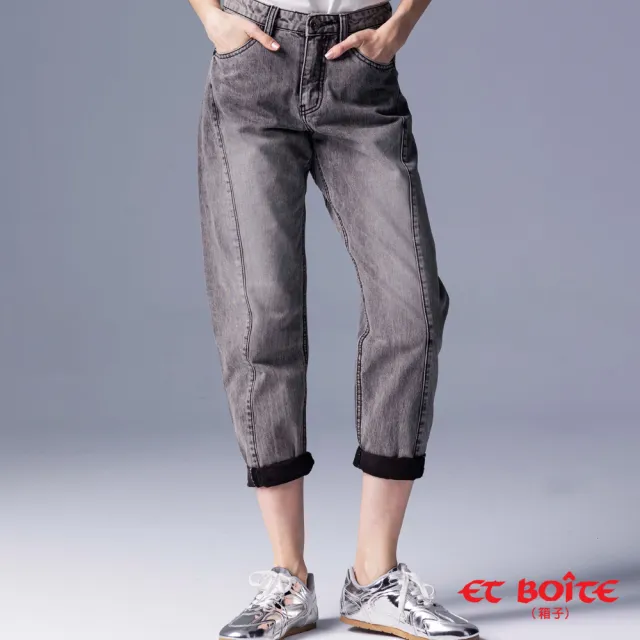 【BLUE WAY】女裝 無彈黑曜香蕉 男友褲-ET BOiTE箱子