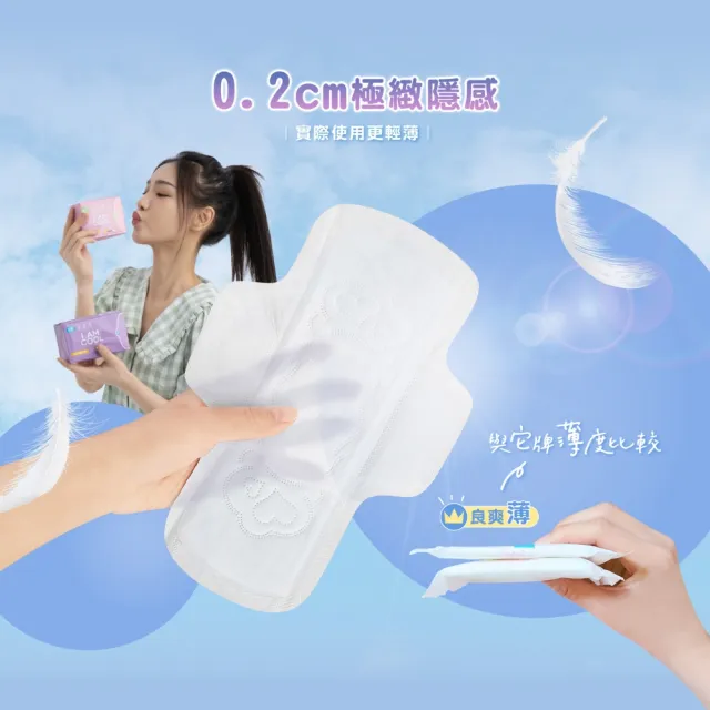 【良爽】輕透抑菌衛生棉-14包入組(日用型/護墊型/夜用型/夜用加長型)