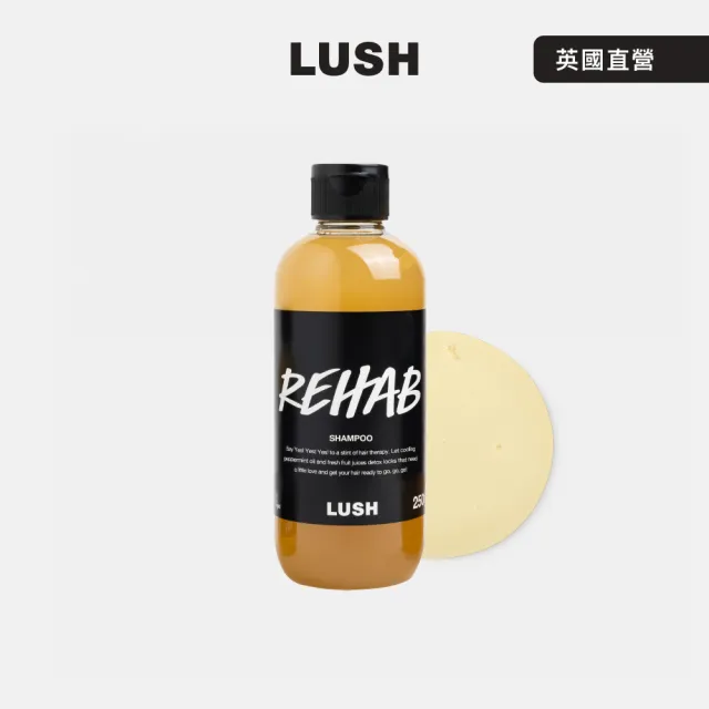 【LUSH 嵐舒】Rehab 水果特調洗髮露 250g(洗髮精/修護/亮澤/調理頭皮)