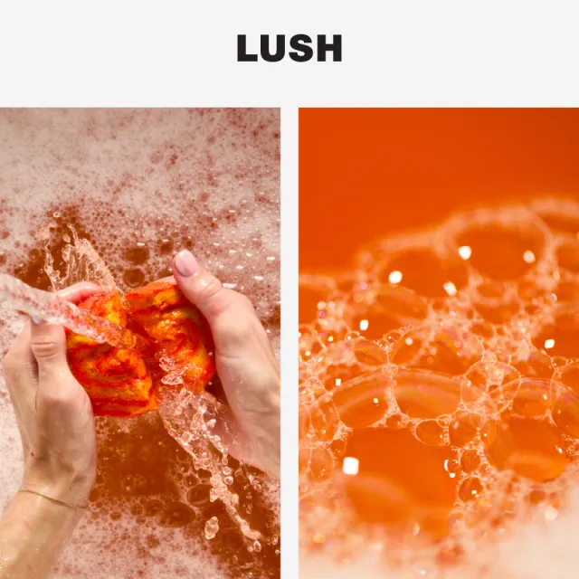 【LUSH 嵐舒】快樂光芒泡泡浴芭 200g(泡澡球/泡泡浴芭/果香/柑橘/檸檬)