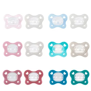 【Chicco】雙倍柔軟矽膠拇指型安撫奶嘴2入組-附收納盒(透氣 口水疹 仿乳貼合)